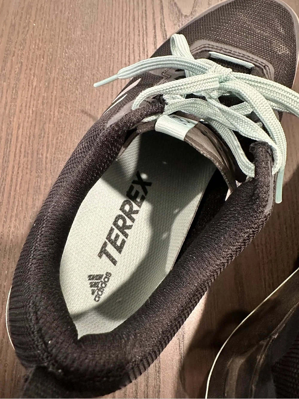 adidas Black and Light Mint Trail Shoes